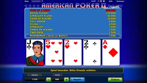 american poker ii novoline game