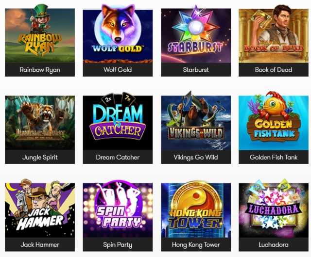 Popular games at Intercasino